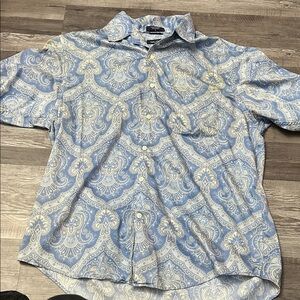 Nautica Light Blue Paisley Casual Shirt